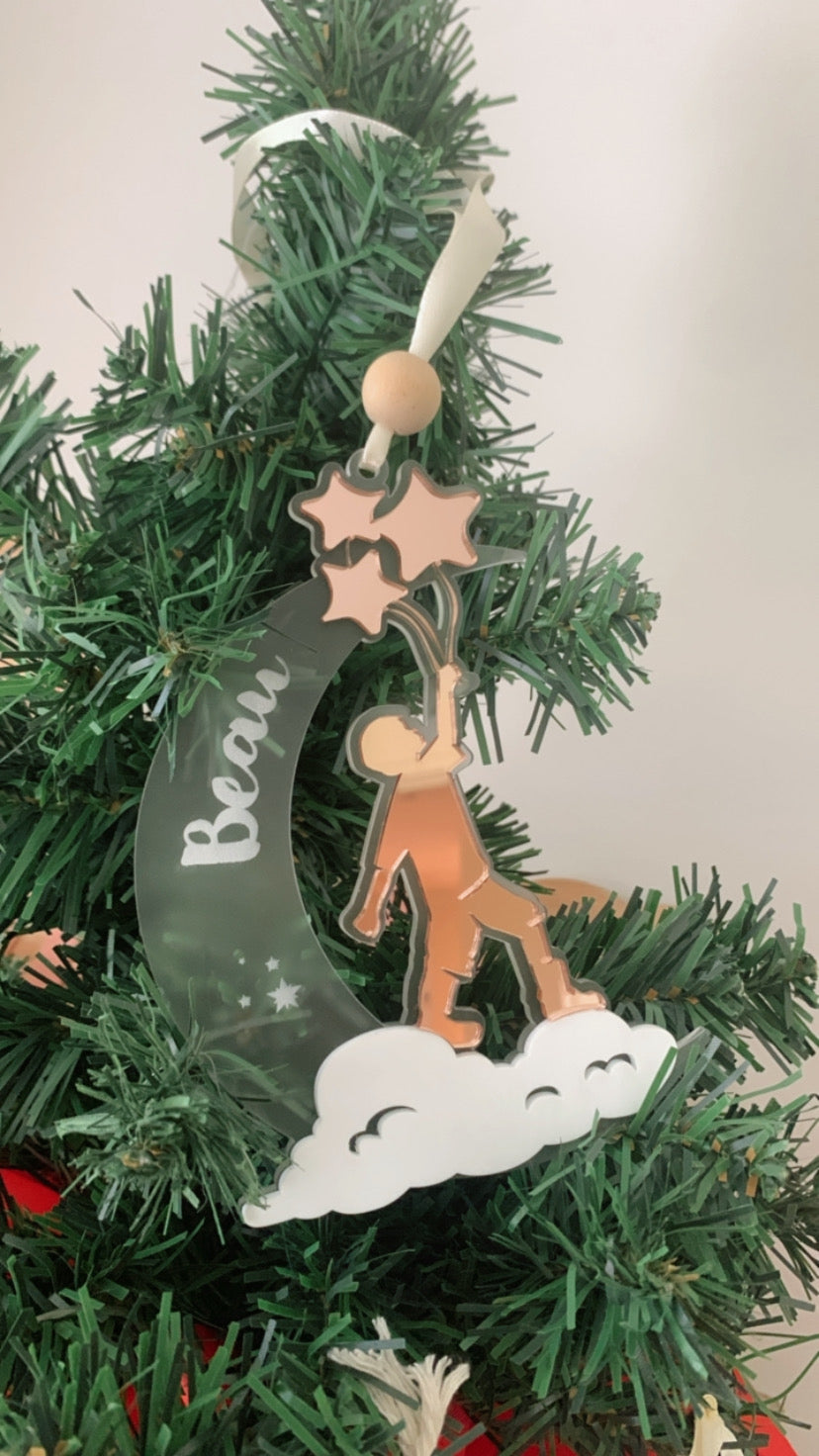 Boy on the Moon ornament