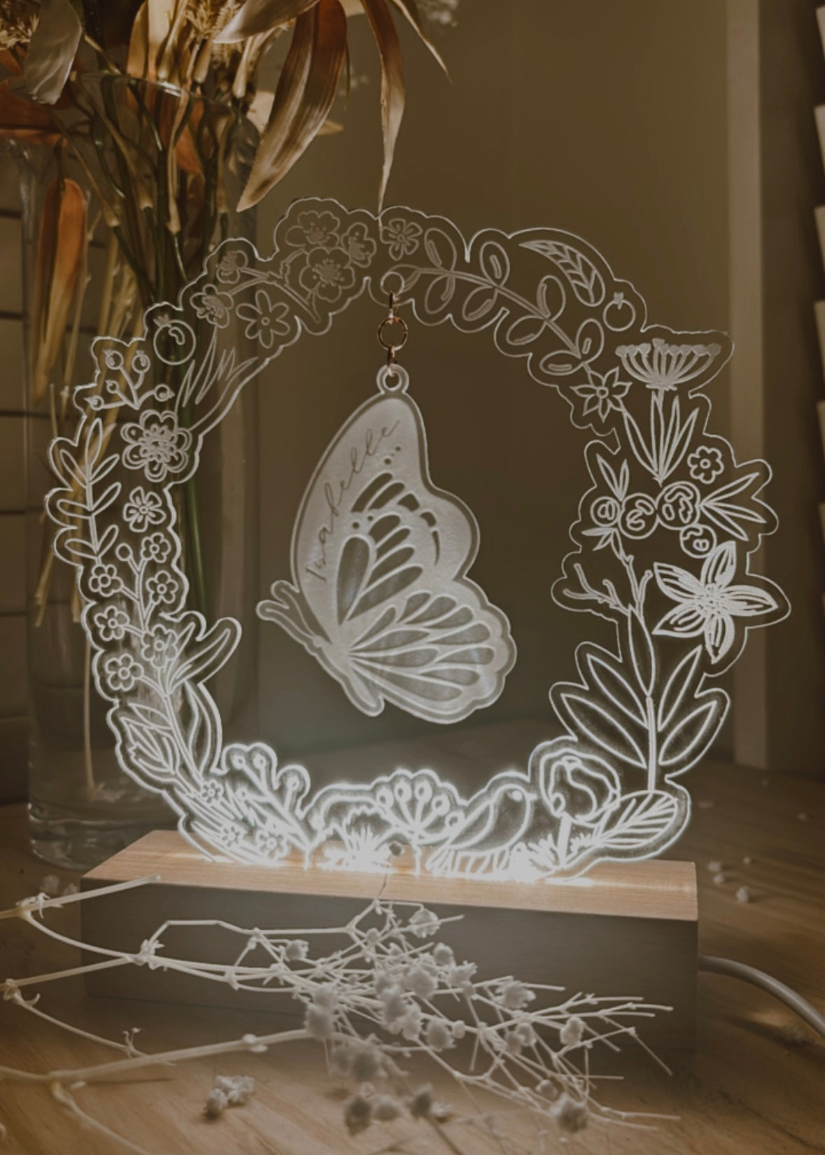 Butterfly wreath Nightlight