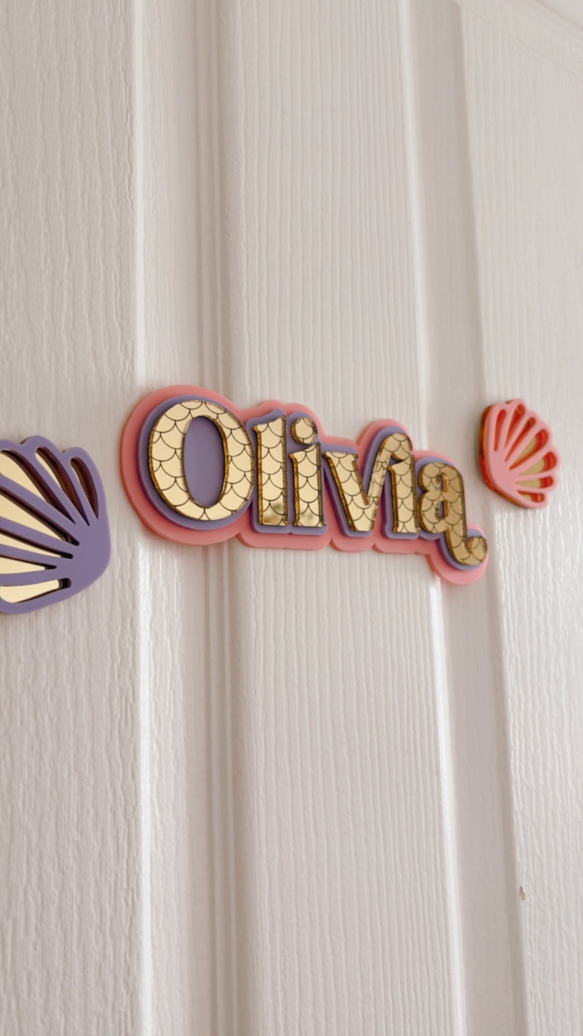 Mermaid themed name signage