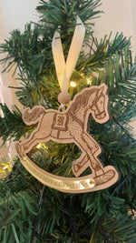 Load image into Gallery viewer, Custom Rocking Horse Ornament
