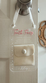 Load image into Gallery viewer, Personalised Tooth Fairy hanging door sign
