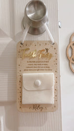 Load image into Gallery viewer, Personalised Tooth Fairy hanging door sign
