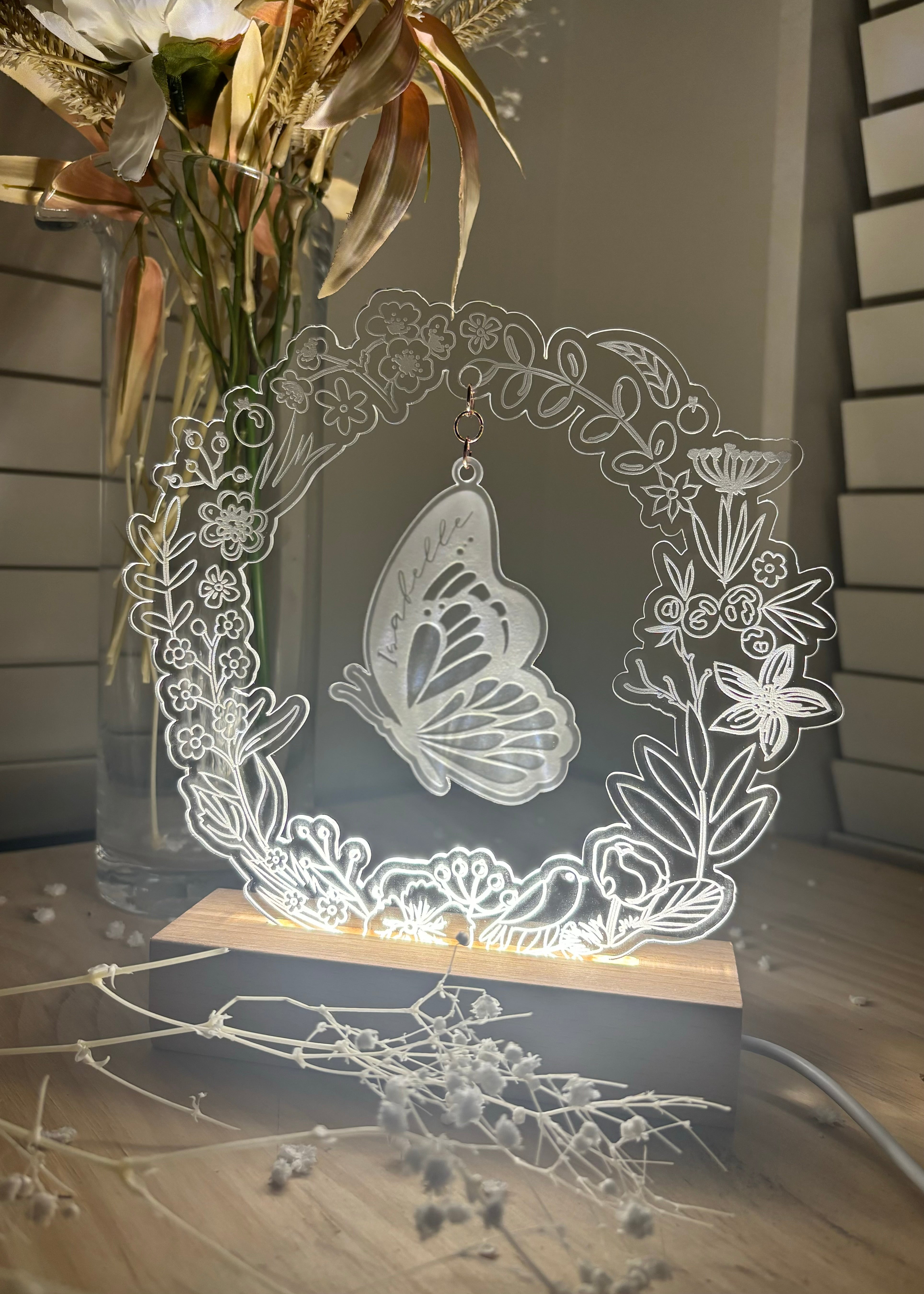 Butterfly wreath Nightlight