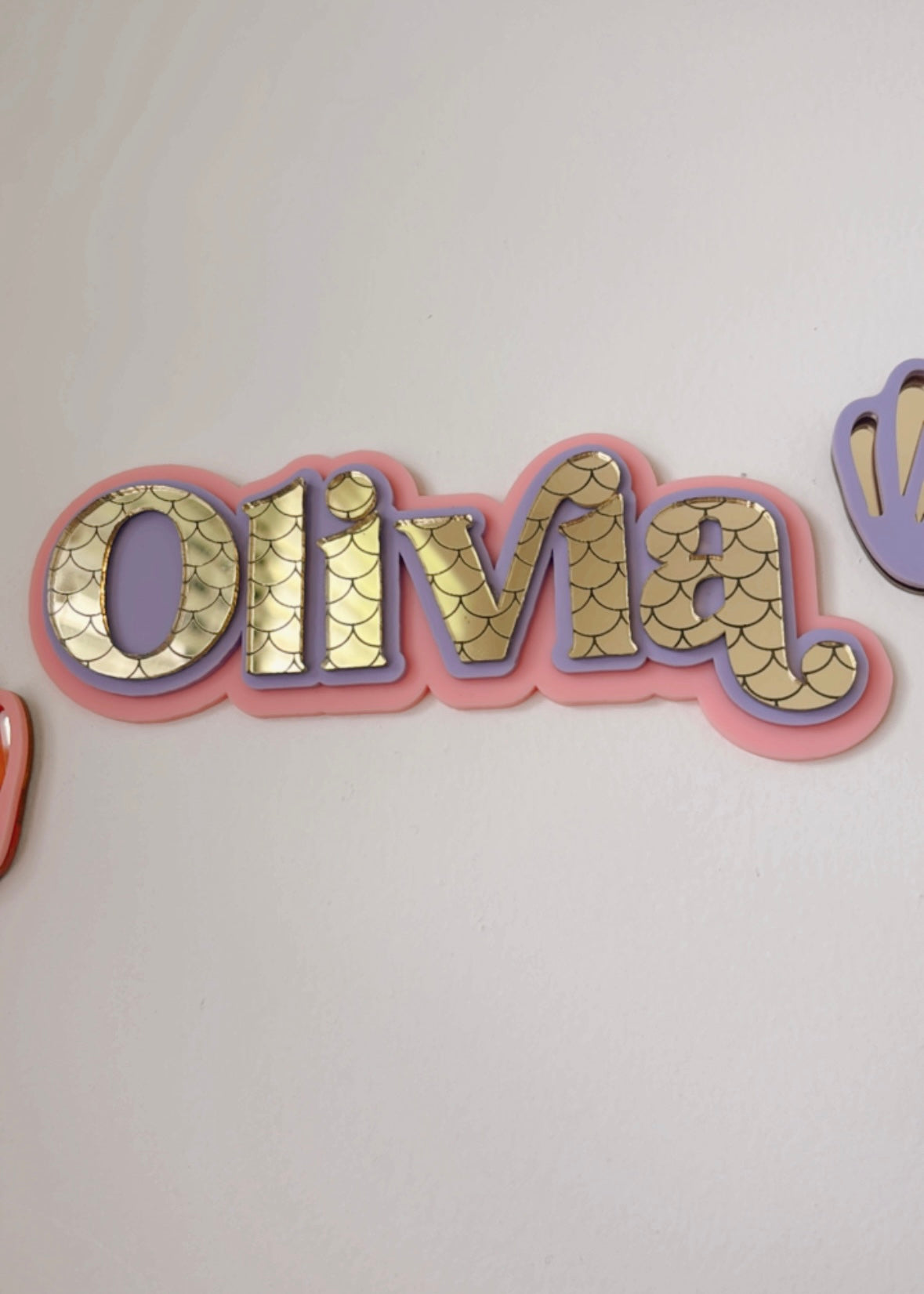 Mermaid themed name signage