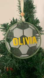 Load image into Gallery viewer, Custom Soccer ball Ornament
