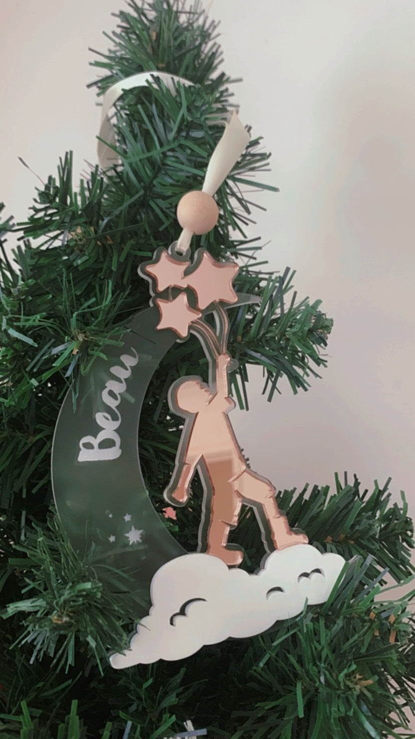 Boy on the Moon ornament