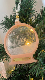 Load image into Gallery viewer, Custom Snow Globe Ornament with glitter
