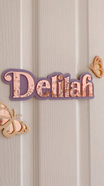 Load image into Gallery viewer, Etched Butterfly Garden Name Signage - Double layer
