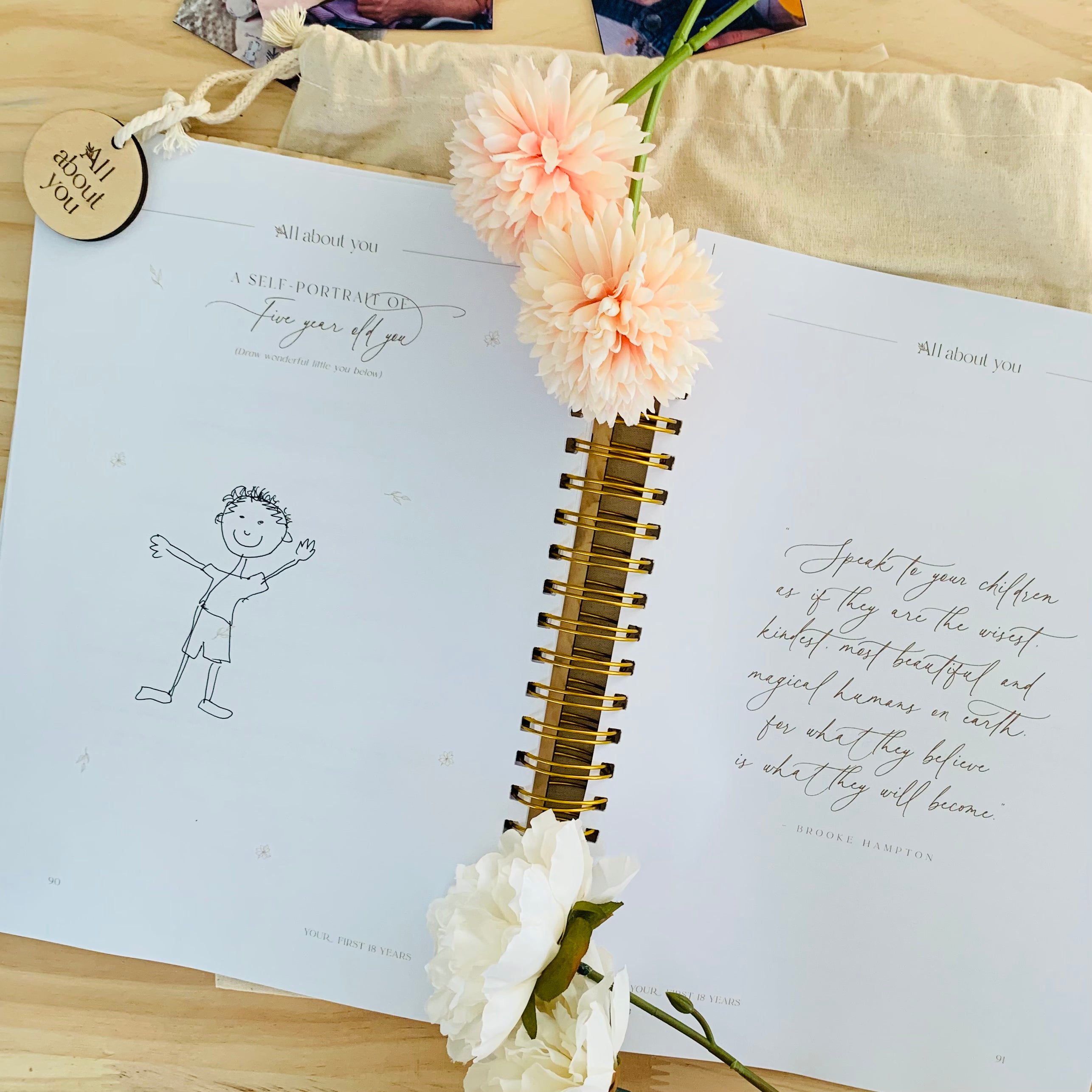 ‘All about you’ custom keepsake journal