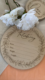 Load image into Gallery viewer, Birth announcement wreath design (to match ‘All about you’ journal)
