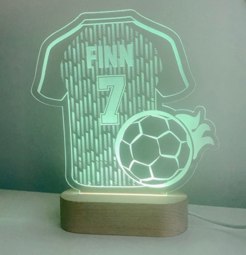 Soccer fan personalised LED light