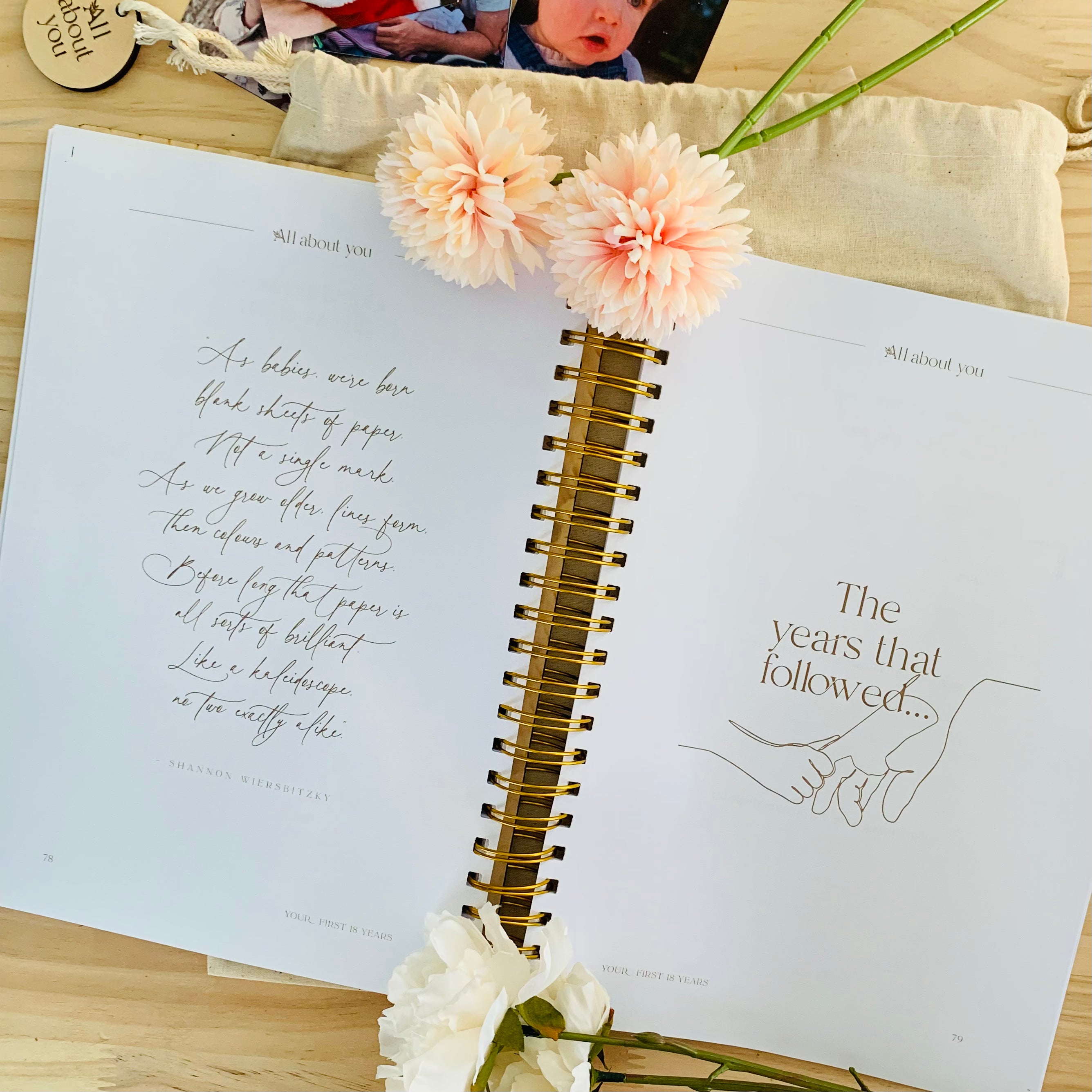 ‘All about you’ custom keepsake journal