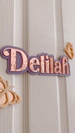 Load image into Gallery viewer, Etched Butterfly Garden Name Signage - Double layer
