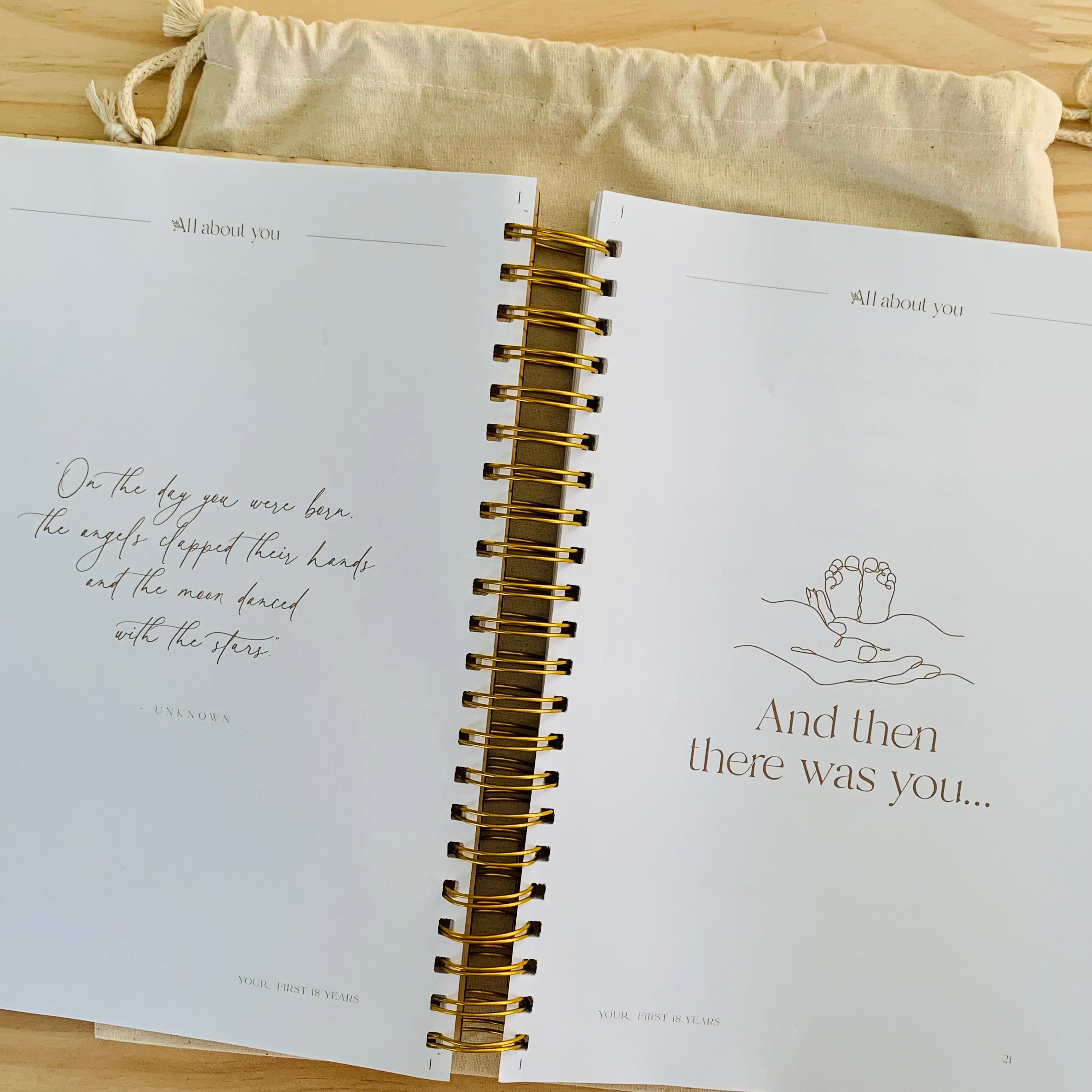 ‘All about you’ custom keepsake journal