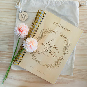 ‘All about you’ custom keepsake journal