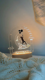 Load image into Gallery viewer, Boy on the Moon with wings LED light
