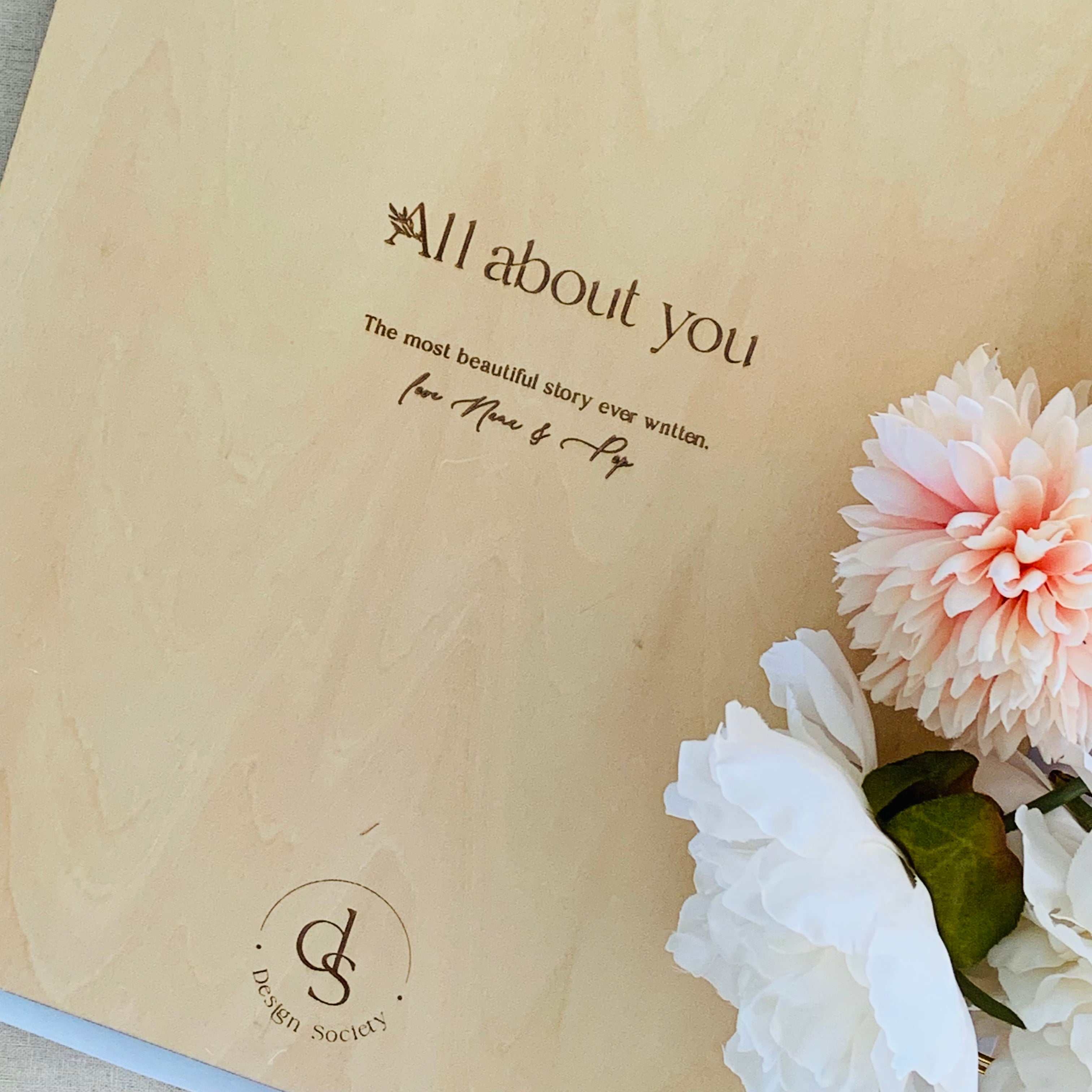 ‘All about you’ non custom keepsake journal