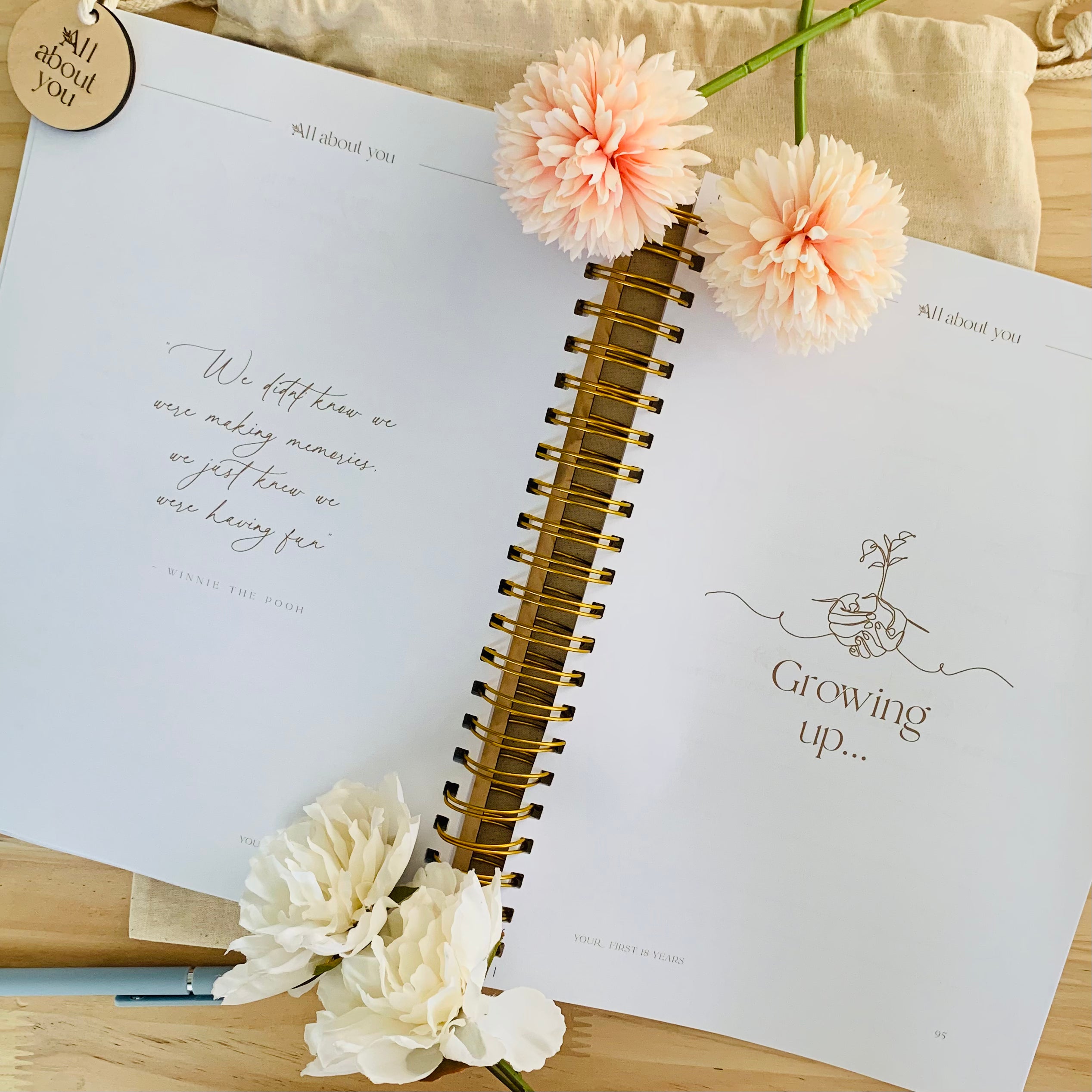 ‘All about you’ custom keepsake journal