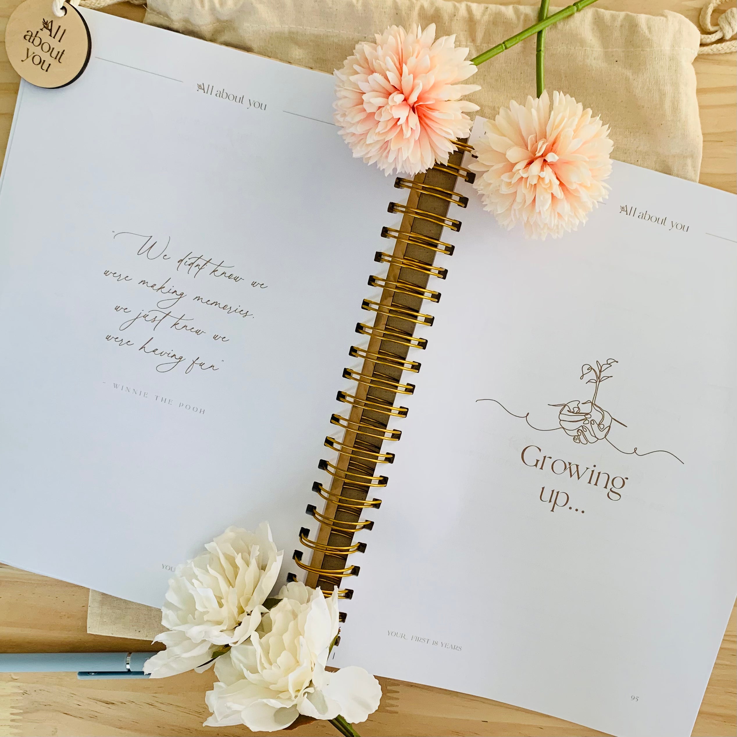 ‘All about you’ non custom keepsake journal