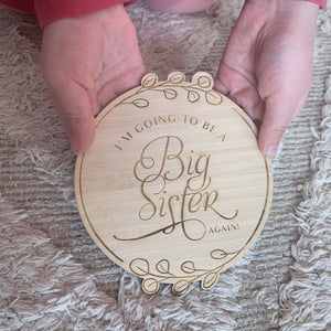 I'm going to be a Big Sister - Again! Announcement Disc