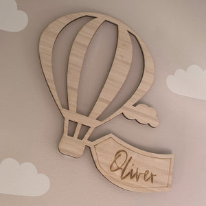 Custom Hot Air Balloon with Flag Wall Decal