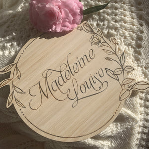 Floral Wreath Name Plaque