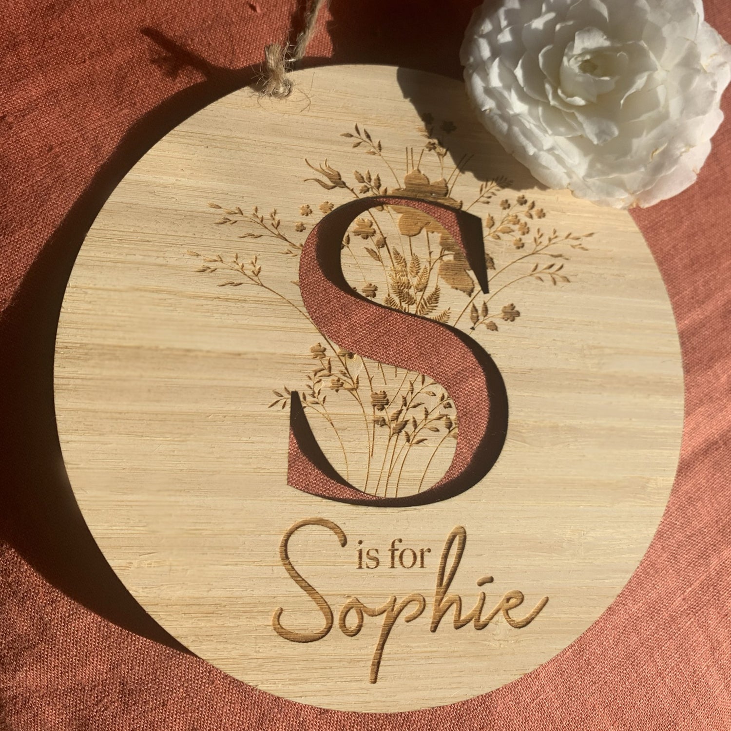 Floral Letter Name Disc