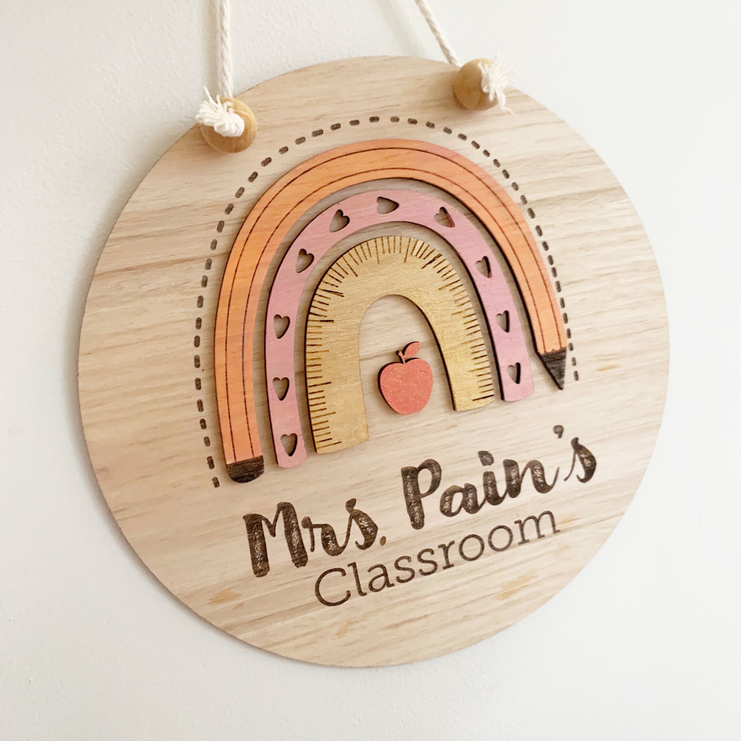 Teacher's Classroom Rainbow Plaque