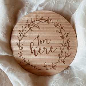 I’m here Birth Announcement Disc