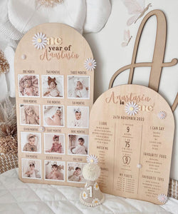 Daisy First Birthday Milestone Boards