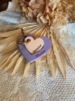 Load image into Gallery viewer, Mama and daughter/ best friend heart keyring
