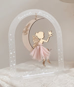 Load image into Gallery viewer, Fairy Moon Arch stand - frosted clear acrylic
