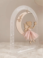 Load image into Gallery viewer, Fairy Moon Arch stand - frosted clear acrylic
