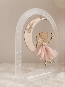 Fairy Moon Arch stand - frosted clear acrylic