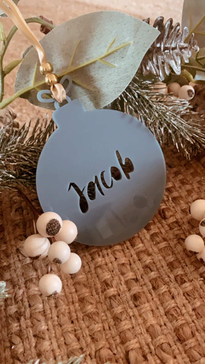 Acrylic Cutout Name Ornament