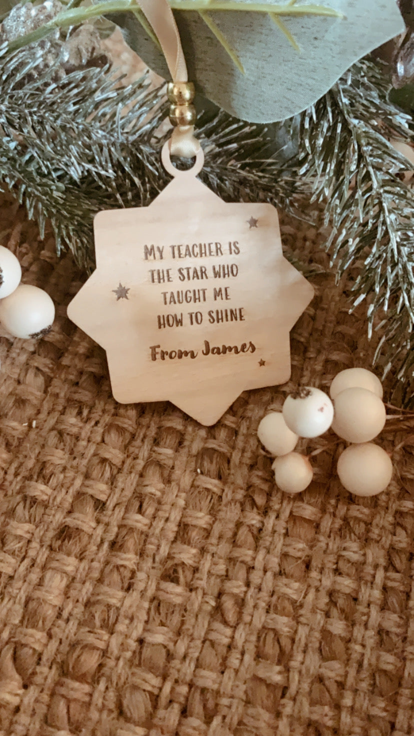 Teacher’s Star Ornament