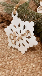 Load image into Gallery viewer, Custom Snowflake Ornament
