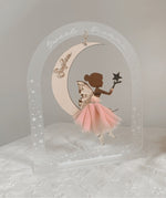 Load image into Gallery viewer, Fairy Moon Arch stand - frosted clear acrylic
