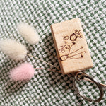 Load image into Gallery viewer, Custom engraved wooden rectangle keyring
