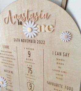 Daisy First Birthday Milestone Boards