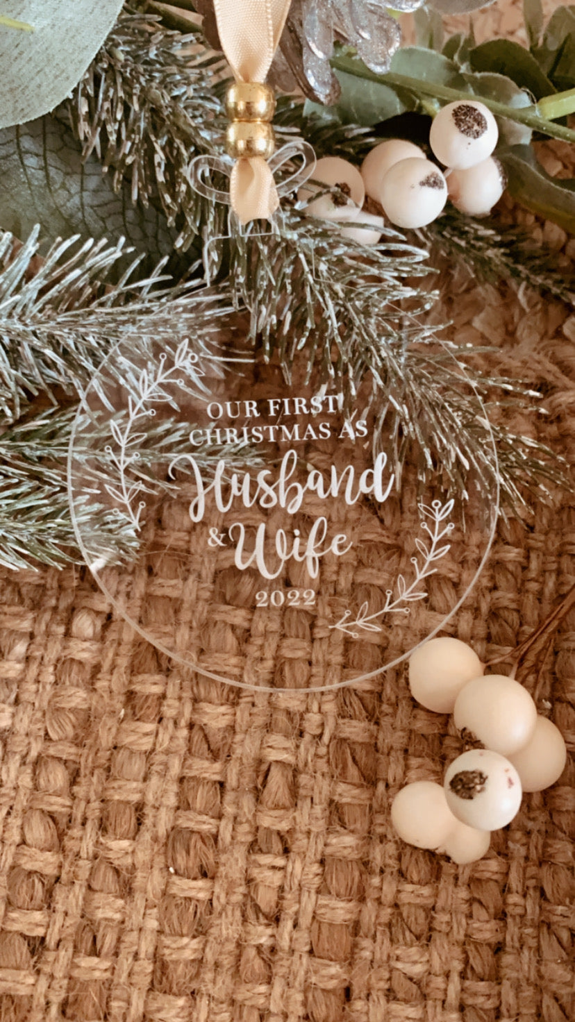 First Christmas as Husband & Wife Ornament