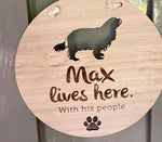 Load image into Gallery viewer, Dog (Name) Lives Here Plaque
