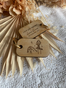 Child’s drawing keepsake keyring